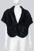 PRADA - AN ASTRAKHAN LAMBSWOOL SHAWL