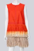 MONCLER GAMME ROUGE - A SLEEVELESS FRINGED VEST