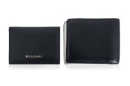 BULGARI - TWO LEATHER WALLETS