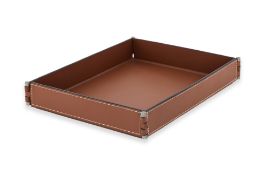 A RALPH LAUREN LEATHER TRAY