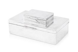 A RALPH LAUREN SILVER PLATED TABLE CIGAR BOX