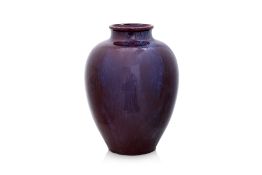A FLAMBE GLAZED VASE