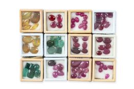 A GROUP OF UNMOUNTED GEMSTONES (76)