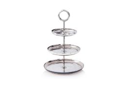A CHRISTOFLE 'VERTIGO' THREE-TIER PASTRY STAND