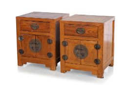 A PAIR OF CHINESE ELM CABINETS