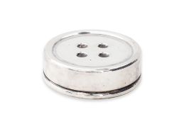 A CHRISTIAN DIOR SILVER-PLATED BUTTON BOX