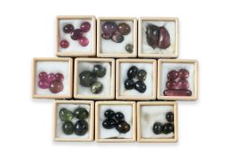A GROUP OF UNMOUNTED CABOCHON TOURMALINE (40)