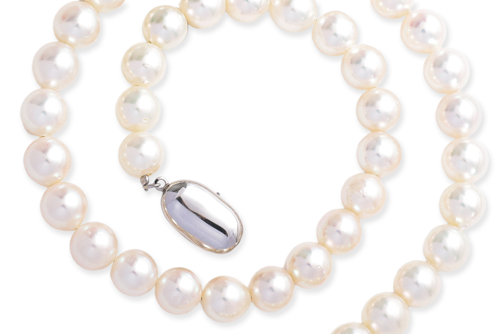 AN AKOYA CULTURED PEARL STRAND NECKLACE - Image 2 of 3