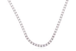 A DIAMOND 'TENNIS' NECKLACE