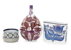 THREE ROYAL COPENHAGEN 'TENERA' PORCELAIN VASES