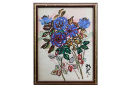 EARL LU (SINGAPOREAN, 1925-2005) BLUE ROSES