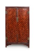A ROSEWOOD PARQUETRY FRONT CABINET