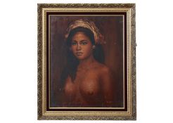 INDONESIAN SCHOOL (20TH CENTURY) FEMALE NUDE STUDY