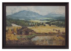 ABDULLAH SURJOSOEBROTO (INDONESIAN, 1878-1941) LANDSCAPE