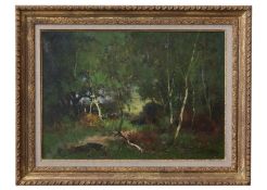 EUGÈNE GALIEN-LALOUE (FRENCH, 1854-1941) - WOODED LANDSCAPE
