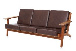 A HANS WEGNER GE-290 'PLANK' THREE SEATER SOFA