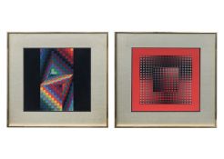AFTER VICTOR VASARELY - AXO-77, ZETT RB (2)