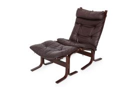 AN INGMAR RELLING SIESTA CHAIR AND OTTOMAN