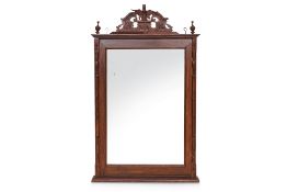 A TEAK FRAMED MIRROR