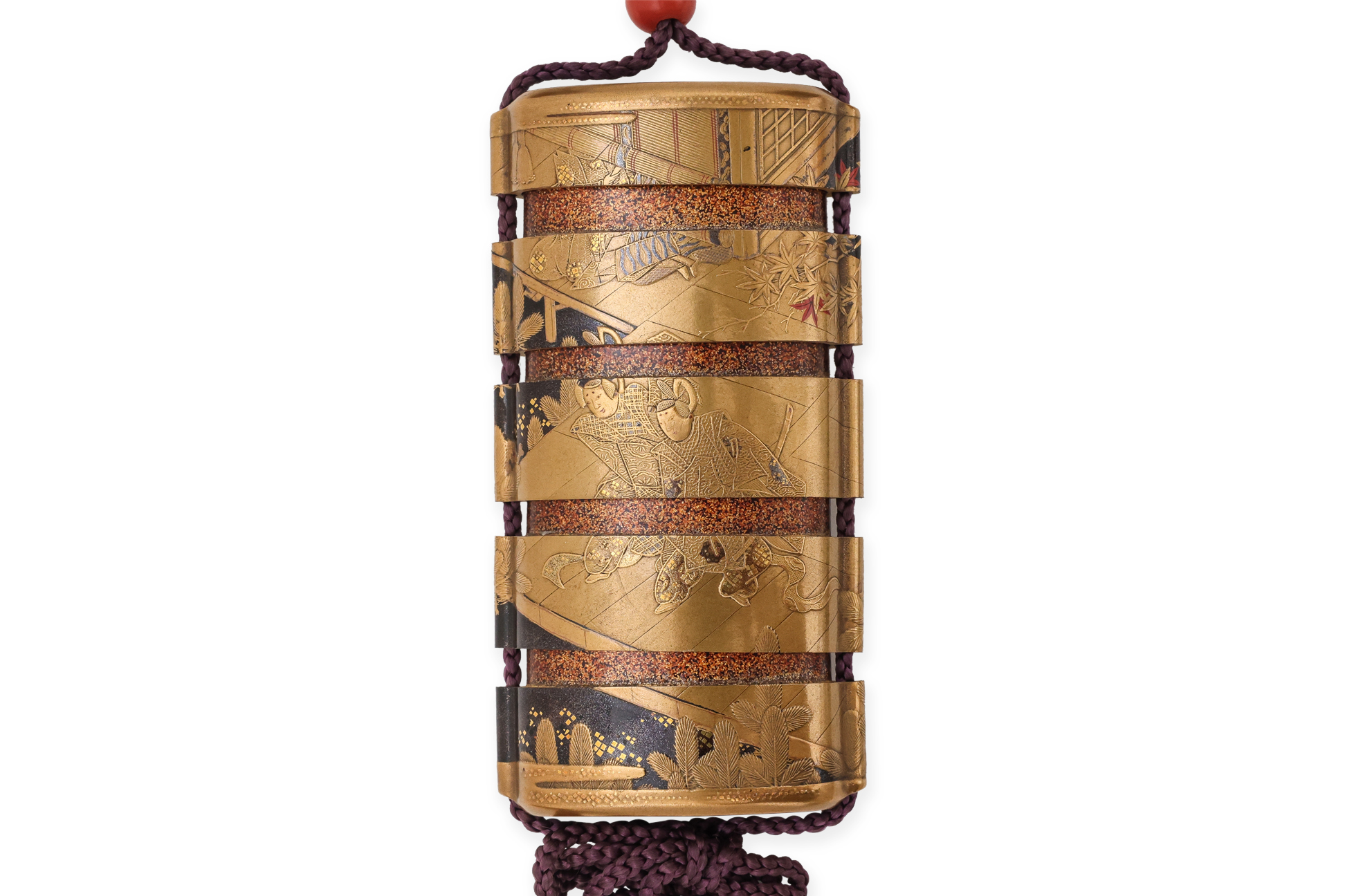 A FOUR-CASE LACQUER INRO, SIGNED KAJIKAWA - Image 5 of 5