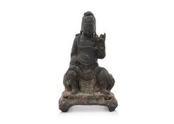 A BRONZE FIGURE OF GUANDI
