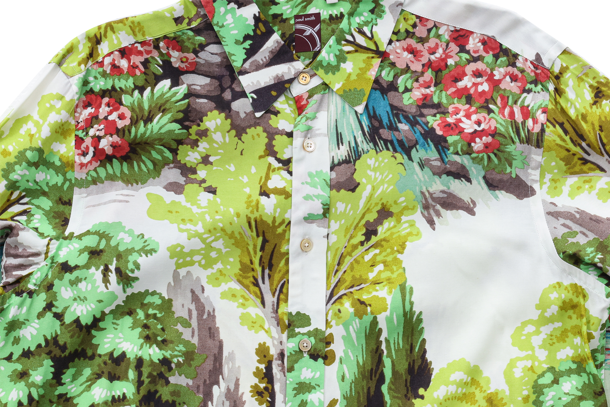 PAUL SMITH - A 'MANOR GARDENS' VISCOSE SHIRT - Image 2 of 3
