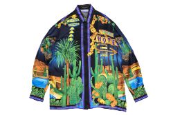 VERSACE - A 'PALM SPRINGS DESERT CACTUS' SILK SHIRT