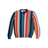 PAUL SMITH - A MULTICOLOURED STRIPED WOOL JUMPER