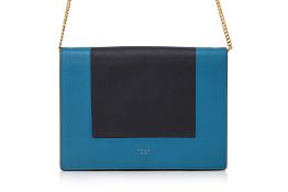 CELINE - A TWO-TONE FRAME EVENING SHOULDER CLUTCH