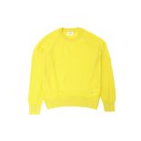 AMI - A BRIGHT YELLOW COTTON/VISCOSE BLEND SWEATER