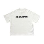 JIL SANDER - A WHITE LOGO PRINT COTTON T-SHIRT