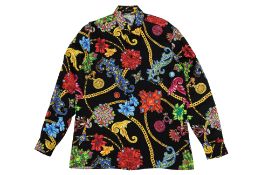 VERSACE - A 'GIOIELLERIA JETES' PRINT SILK SHIRT