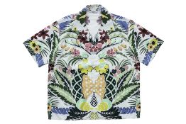 VALENTINO - A 'TROPICAL WORLD' ARAZZO PRINT COTTON SHIRT