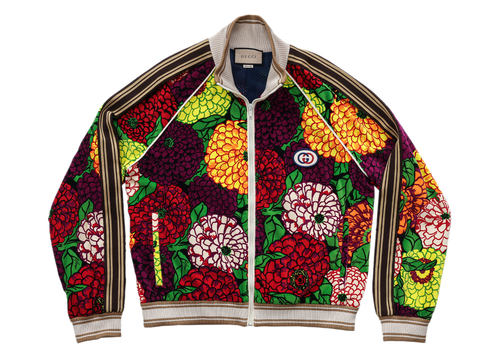 GUCCI X KEN SCOTT - A FLORAL PRINT VELVET BOMBER JACKET