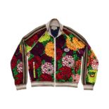GUCCI X KEN SCOTT - A FLORAL PRINT VELVET BOMBER JACKET