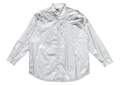 ISABEL MARANT - A SILVER METALLIC BUTTON-UP