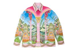 CASABLANCA - A 'LE JARDIN IDEAL' PRINT COTTON SHIRT