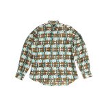 PRADA - A GEOMETRIC PRINT COTTON SHIRT