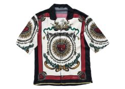 DOLCE & GABBANA - A HEART PRINT SILK SHIRT