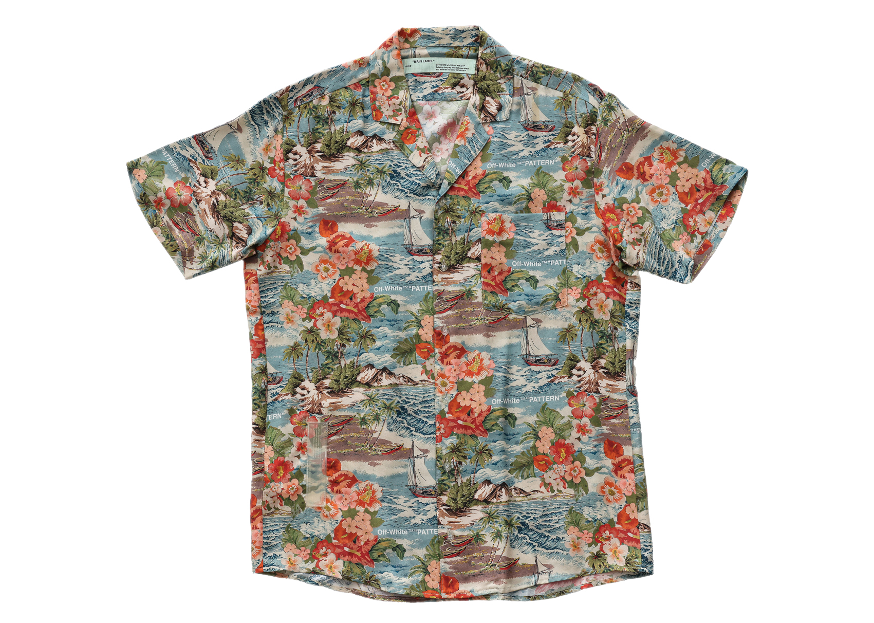 OFF-WHITE - A HAWAIIAN PRINT SILK BLEND SHIRT