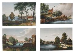 A GROUP OF FIVE 19TH CENTURY LITHOGRAPHS OF MALACCA AND PENANG