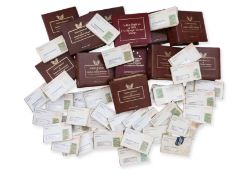 A LARGE GROUP OF GOLDEN REPLICAS OF UNITED STATES STAMPS