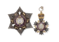 THE ORDER OF THE LOYALTY TO THE CROWN OF KELANTAN 'STAR OF IBRAHIM' BREAST STAR AND BADGE