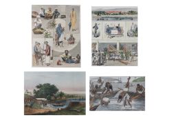 A GROUP OF FOUR 19TH CENTURY PRINTS OF SINGAPORE AND PENANG