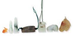 A GROUP OF VARIOUS HARDSTONE CARVINGS