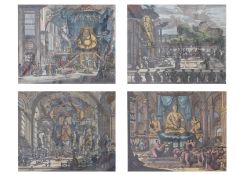 A SET OF FOUR 17TH CENTURY ENGRAVINGS, FROM 'ATLAS CHINENSIS'