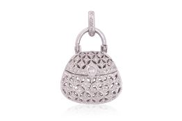 A DIAMOND 'HANDBAG' PENDANT