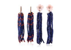 TWO PAIRS OF 'TASSEL' EARRINGS