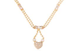 A DIAMOND 'HEART' NECKLACE