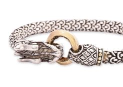 A 'NAGA' TWO TONE BRACELET BY JOHN HARDY